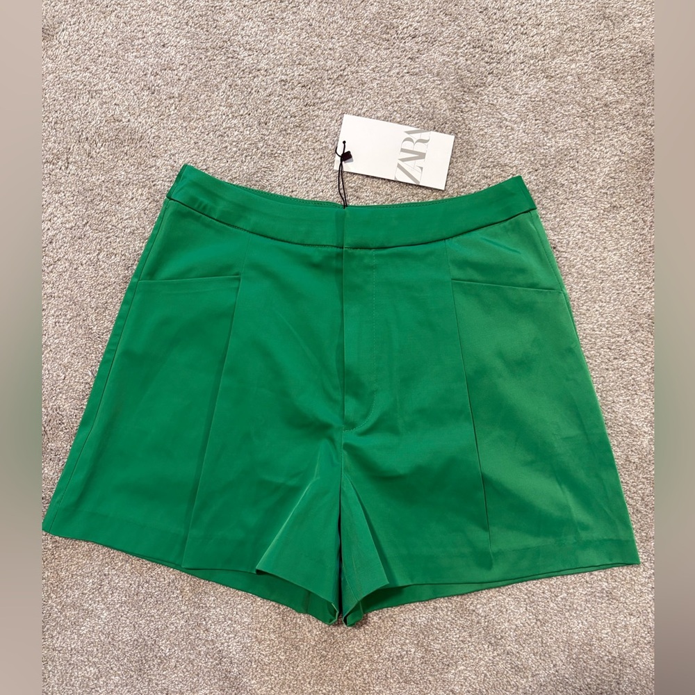 Zara High Waisted Satin Shorts